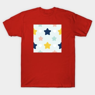 Colorful Starry Star Pattern T-Shirt